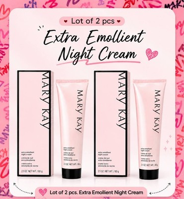 LOT OF 2 PCS Mary Kay Extra Emollient   Night Cream  2028 EXP  