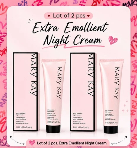 LOT OF 2 PCS Mary Kay Extra Emollient   Night Cream ?2028 EXP ?