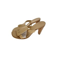 HERMES sandals, size 37, beige.