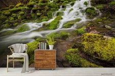 3D Nature Stream Water Self-adhesive Removeable Wallpaper Wall Mural