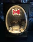 Vintage Famous Budweiser Clydesdale Horse Lighted 3D Bubble Beer Sign