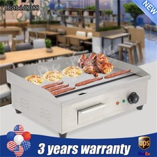 Commercial Electric Countertop Griddle Restaurant Kitchen Flat Top Grill BBQ