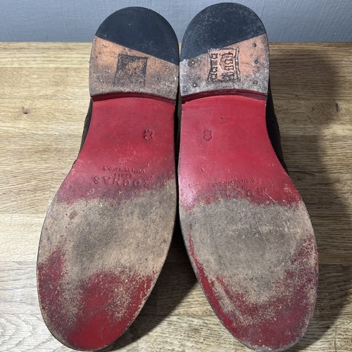 Rochas Paris Scarpe Uomo Taglia 10 UK Brogues Pelle Marrone - Foto 8 di 19