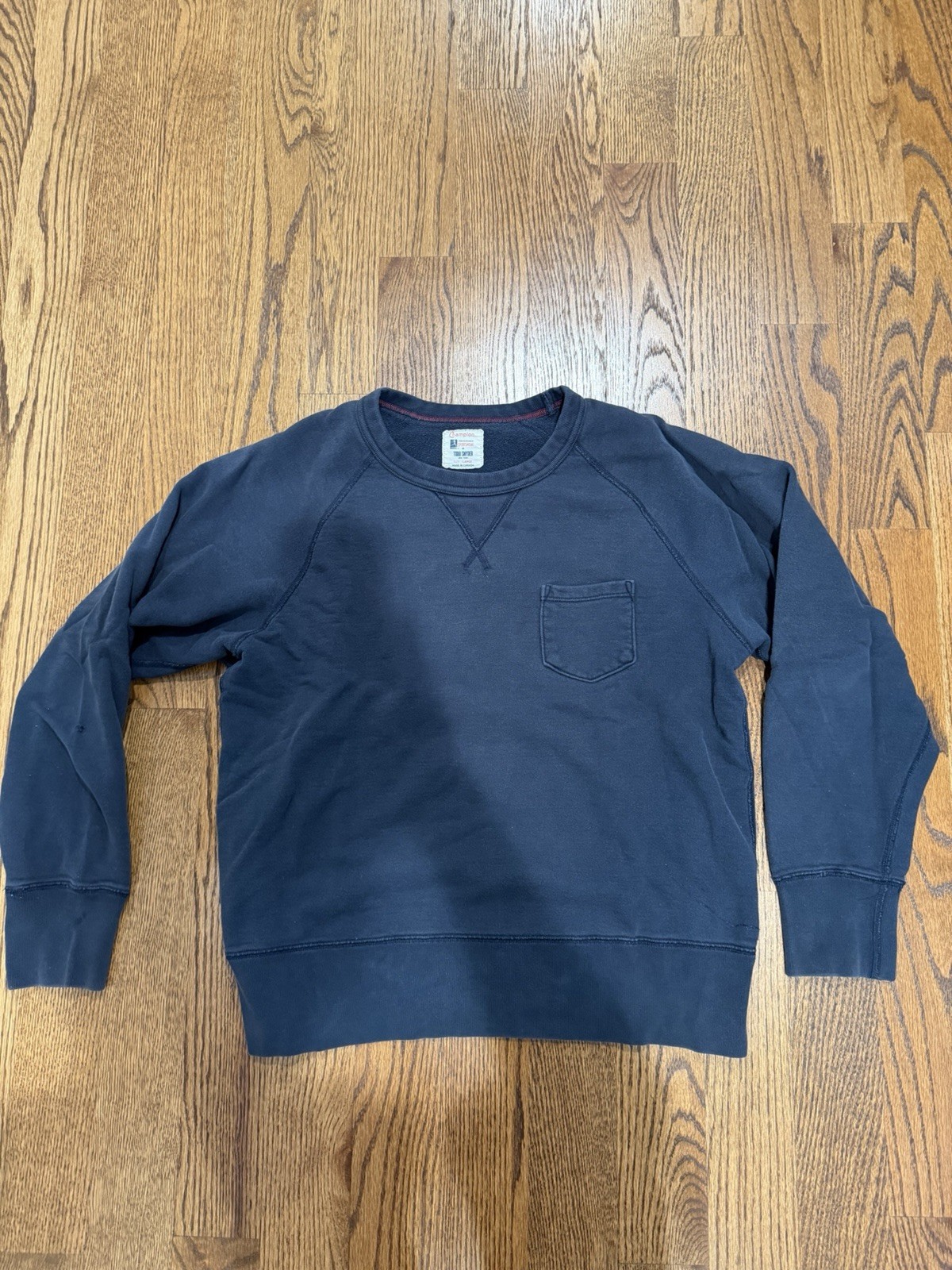 Champion Todd Snyder Sweatshirt Mens Large Navy Made in Canada Pocket