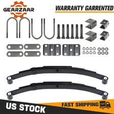 For 3500lb Single Trailer Axle Suspension Kit Leaf Spring U-bolt & Hanger Kit