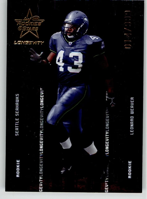 Leonard Weaver 2005 Leaf Rookies & Stars Longevity /999 145 Seahawks Rookie