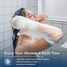 Waterproof Plaster Cast Cover Reusable Short Arm Wrist Protector for Shower