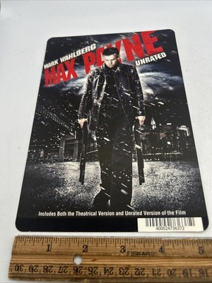 Max Payne Unrated Mark Walberg Blockbuster Video Display Backer Card