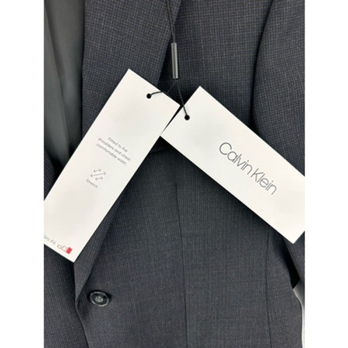 Calvin Klein Blazer Sport Mantel Wollmischung Modern Fit Grau 36 Kurz - Bild 9 von 11