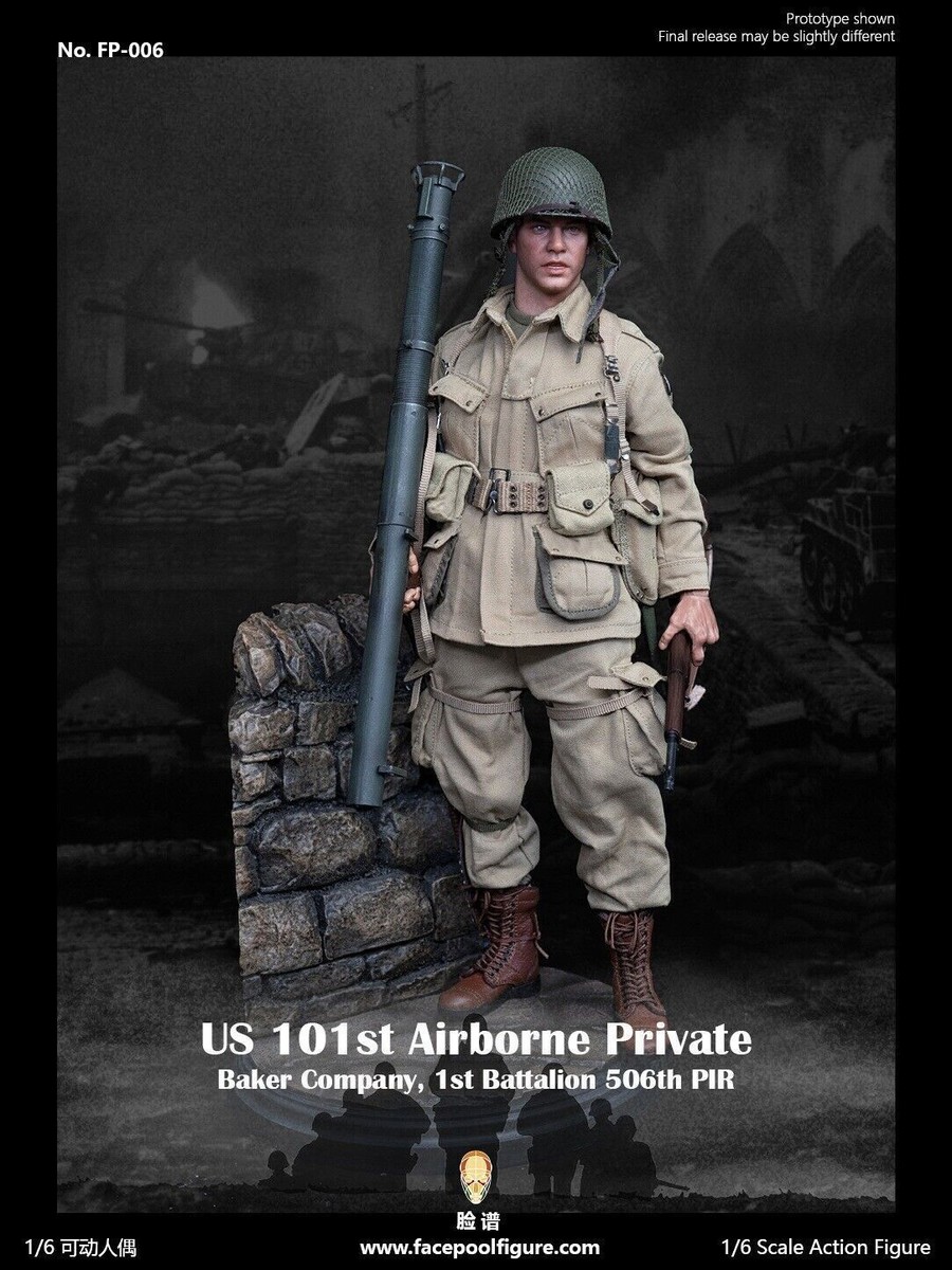Facepoolfigure WWII US 101st Airborne Division Private Ryan 1/6
