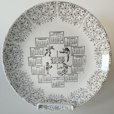 1969 Calendar plate ~ the perfect vintage gift for your vintage friend |  eBay