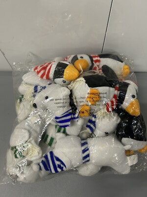 ARCTIC ANIMALS BEAN BAGS Realistic Plush Lot Oriental Trading Co. (12 Plushies)