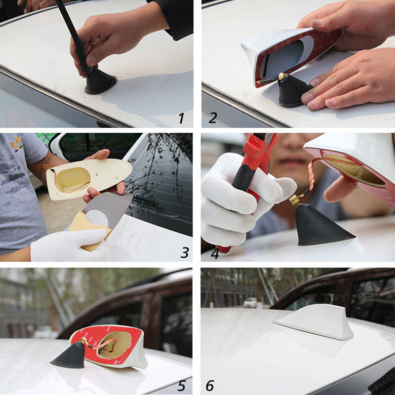 New Car AUTO Shark Fin Roof Antenna Aerial Aerial FM/AM Radio Signal Universal