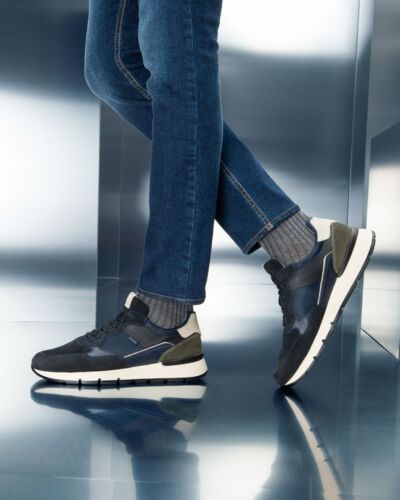 Scarpa NeroGiardini Uomo mod. I400401U in Camoscio BLU Sconto -45% - Imagen 7 de 7