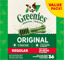 Greenies Original Natural Dog Dental Care Chews Oral Health Dog Treats, 36 cnt