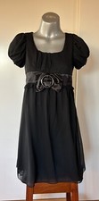 JK2 black chiffon and satin evening party dress - size M (approx size 8)