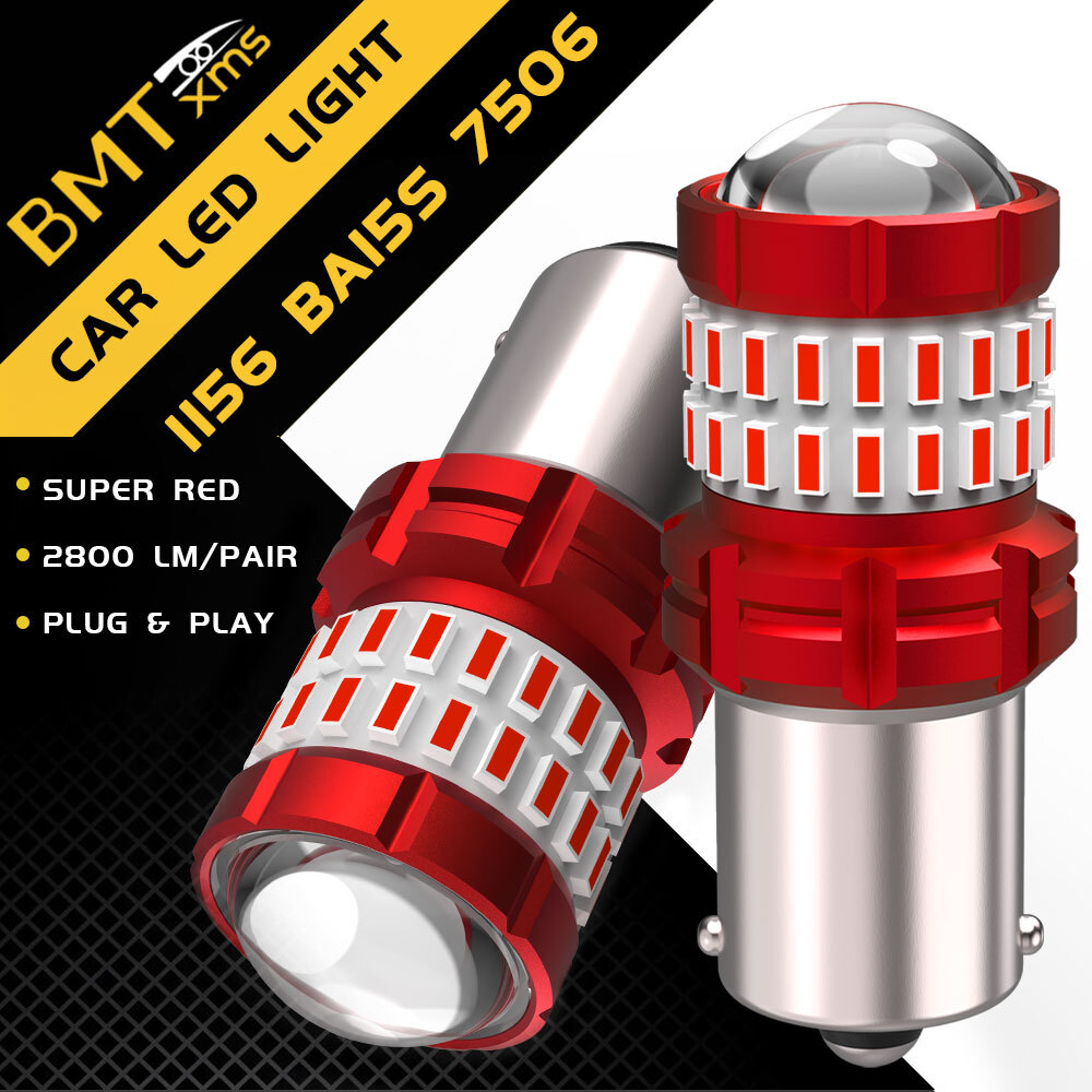 1156 7056 BA15S Red LED Turn Signal Bulbs for Chevy Aveo Aveo5 Rear Lights