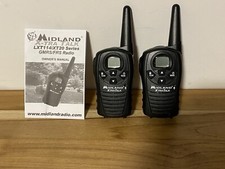 Midland X-Tra Talk LXT 144 Series Black Walkie Talkies  Two Way Radio Set of 2