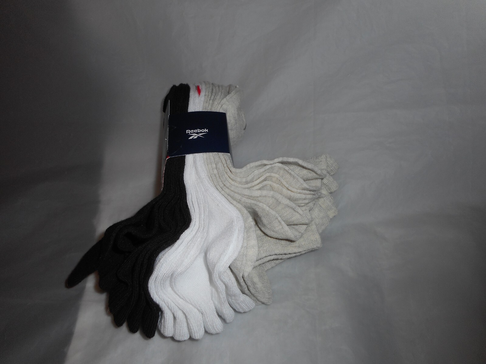 Reebok 10 pk Ladies Quarter Cut Feather Weight Multi Color Socks Shoe Size 4-10 thumbnail 7