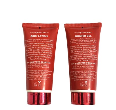Simple Pleasures Peppermint Body Lotion & Shower Gel 3.3 fl. oz