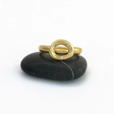18K Gold Ring with 8 eighth diamonds  - Zen Nature Handmade Unique Fine Jewelry