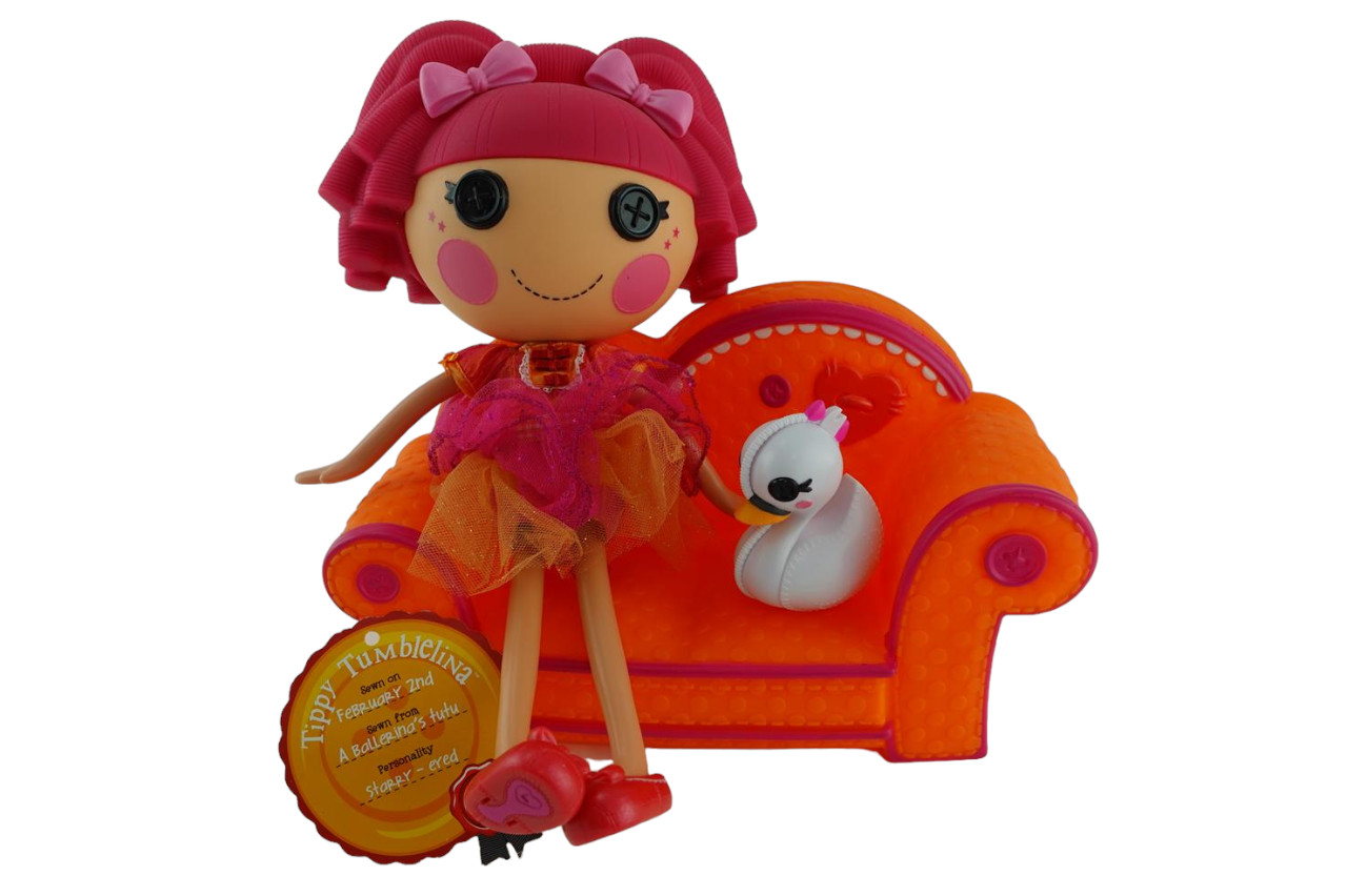 Lalaloopsy Set Complete Tippy Tumblelina 12" Doll Figure, Outfit, Tag & Pet Swan