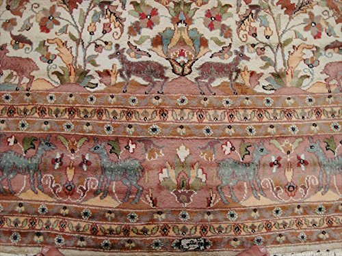 Area Rug Exclusive Tree of Life Peace Birds Hand Knotted Silk Wool ...