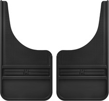 Universal Muddog Mud Flaps  Rubber Front Mud Flaps - 12" W/O Weight - Black  5