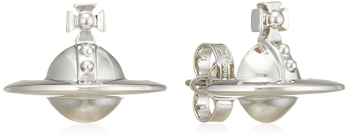 Vivienne Westwood] SOLID Orb Earrings for Women Brass New