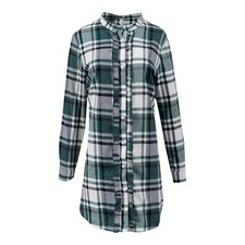 Louis & Louisa Damen Schlafshirt Nachthemd "Kuschelige Zeiten" mit Knopfleiste