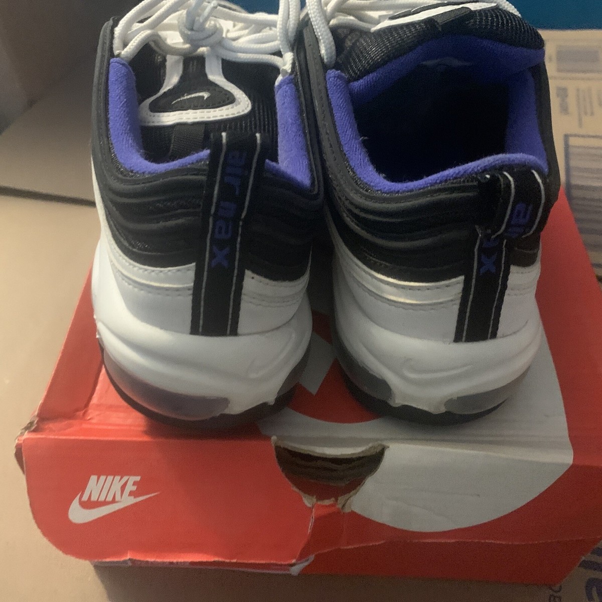 【美品】Nike Air Max 97 Persian Violet 【箱付き】 Nike Air Max 97 Metallic Silver Persian Violet 921522-027 GS