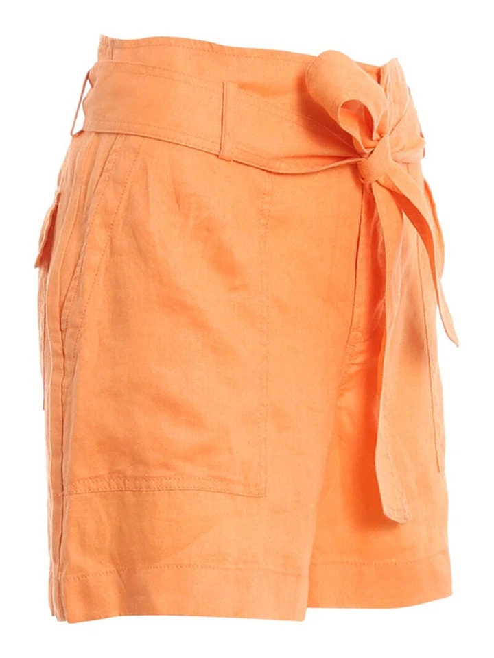 Lauren Ralph Lauren Shorts in Lino Arancio in Orange, Size 10 - Image 2 of 4