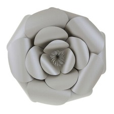 Mega Crafts - 16" Handmade Paper Pedal Flower - Silver, 1PC