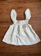 NWT Tahari Toddler Sleeveless Cotton Floral Dress Mint Green Size 4T