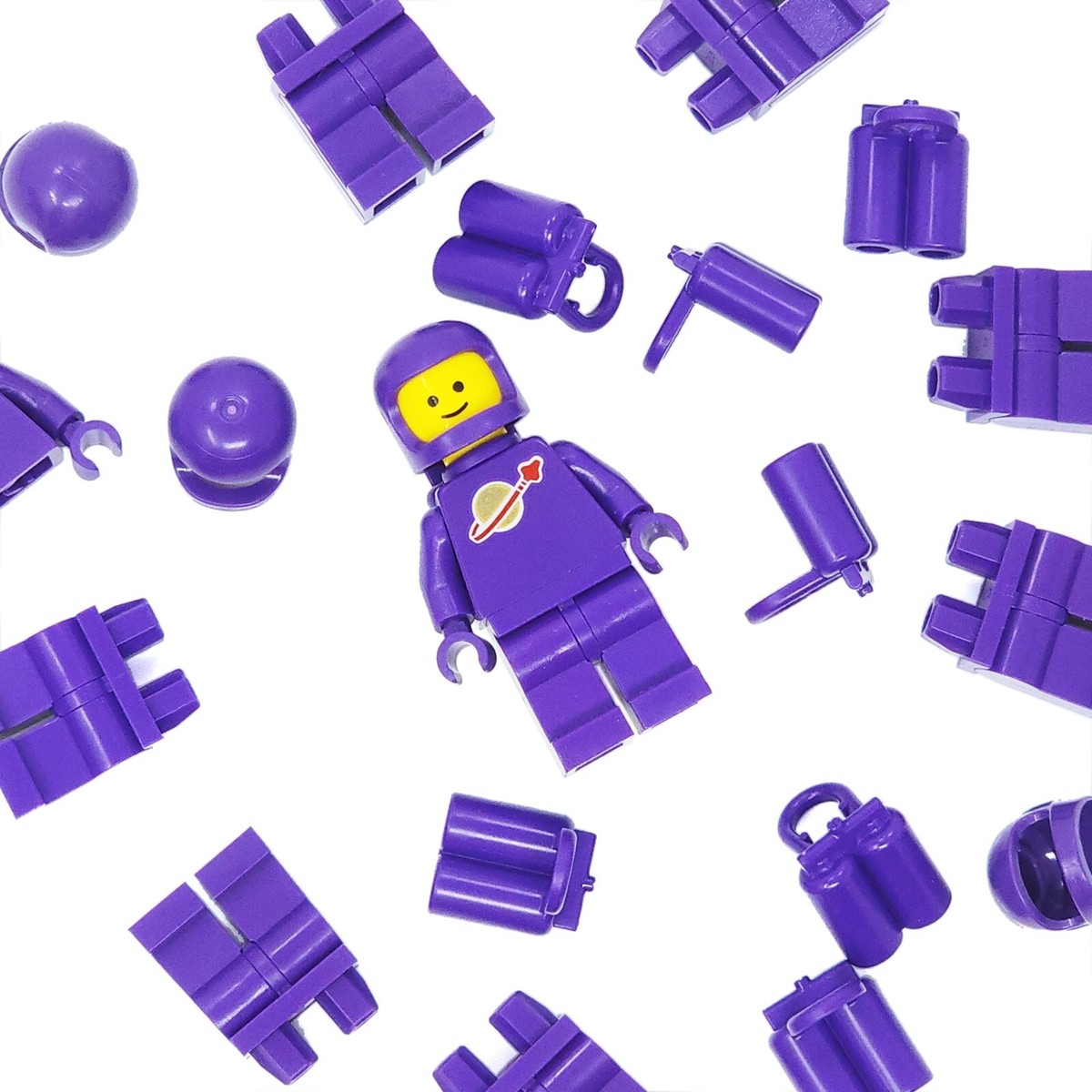Lego Classic Space - Dark Purple Spaceman Minifigure - Airtank