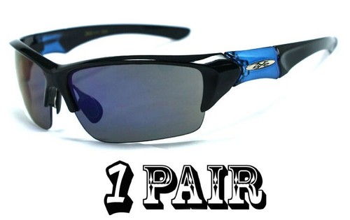 Neuf X-Loop SPORTS UV400 Soleil + Pochette - Noir (Argent) Cadre Lentille X45 - Photo 2 sur 6