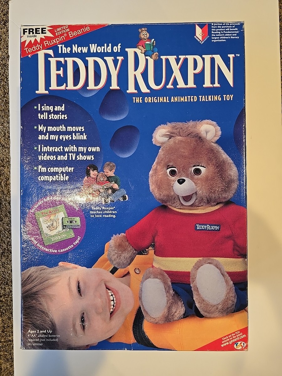 1998 The New World of Teddy Ruxpin Animated Bear Book Cassette
