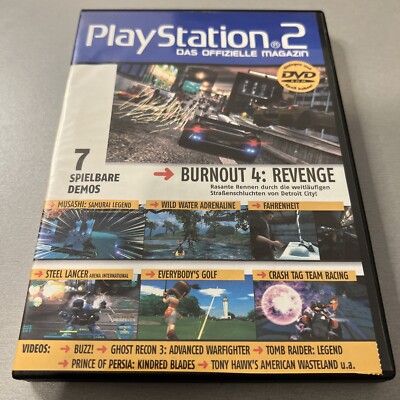 PS2 DVD Video Demo Crash Tag Team Racing Ghost Recon 3 Prince of Persia Musashi 