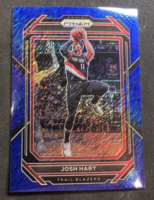 JOSH HART 2022 PANINI PRIZM BLUE SHIMMER PRIZM #'D /35 FIRST OFF