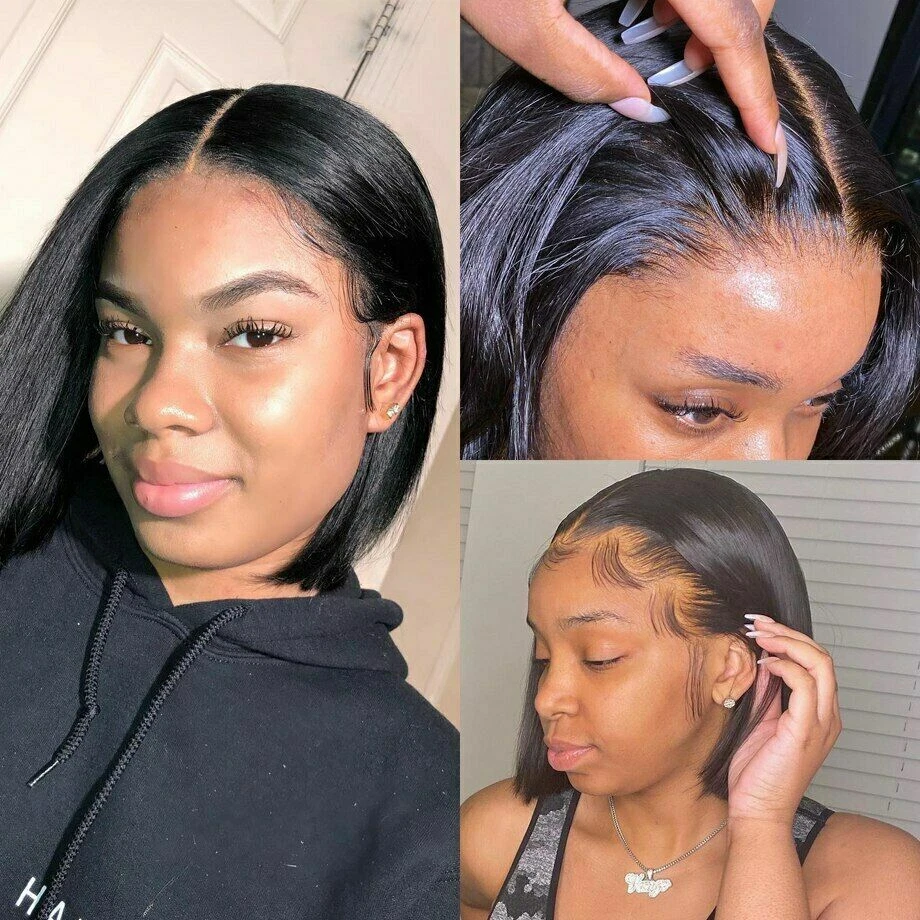 Honey Blonde Bob Wig Lace Front Human Hair Wig Women Lace Frontal