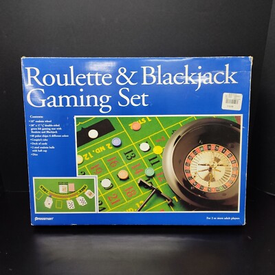 Vintage Pressman Home Casino Roulette & Blackjack Set, Complete
