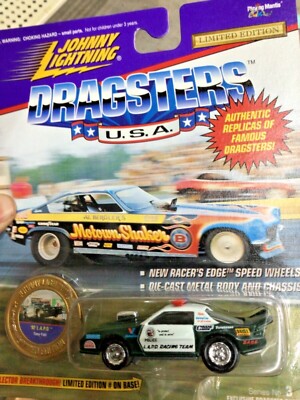 Johnny Lightning 1/64 Dragsters USA Pro Stock LAPD CAMARO GREen