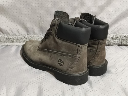 Size 4 Timberland 6" Gray Nubuck Waterproof Boots A10KV-A1498 - Picture 4 of 11