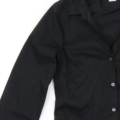 H&M Womens Black Polyester Blend Button-Up Size 32ed - Picture 8 of 12