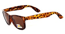 Retro Classic Square Frame Polarized Sunglasses  Free Pouch - Tortoise WF08