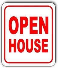 OPEN HOUSE RED Metal Aluminum composite sign