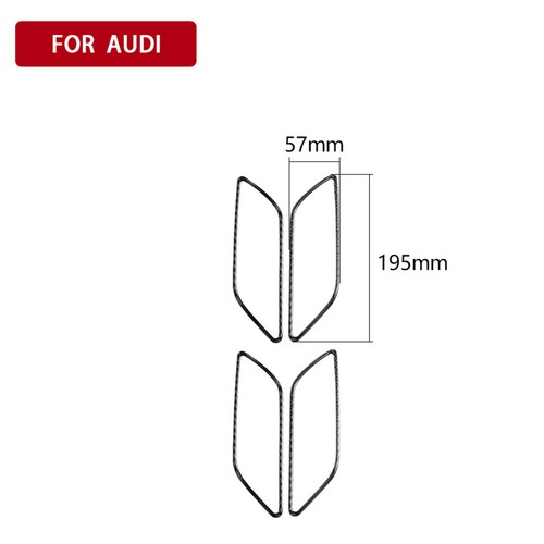 4 adesivi decorativi maniglia porta interna in fibra di carbonio adatti per Audi A3 S3 2014-2018 - Foto 4 di 5