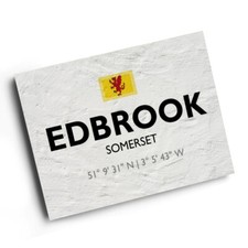 A4 PRINT - Edbrook, Somerset - Lat/Long ST2340
