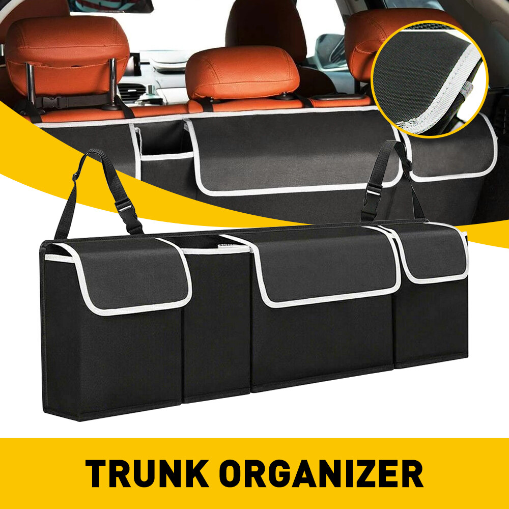 Car Trunk Interior Oxford Organizer Headrest Back Storage Seat Bag 4Pocket Cases