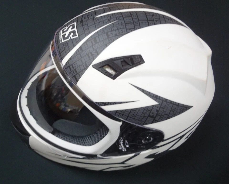 СКОРОСТЬ И СИЛА молоток вниз шлем белый мотоциклетный шлем как новый маленький - Изображение 3 из 4